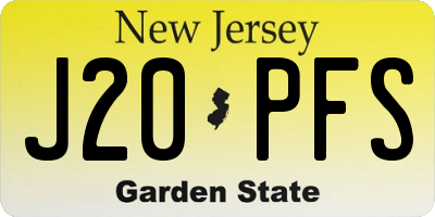 NJ license plate J20PFS