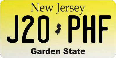 NJ license plate J20PHF