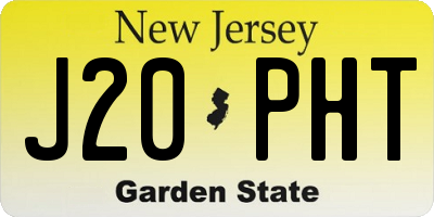 NJ license plate J20PHT