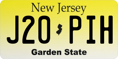NJ license plate J20PIH