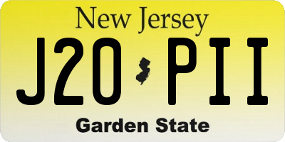 NJ license plate J20PII