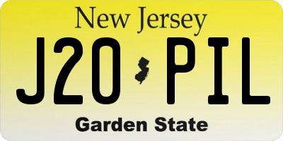 NJ license plate J20PIL