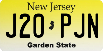 NJ license plate J20PJN