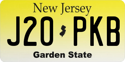 NJ license plate J20PKB
