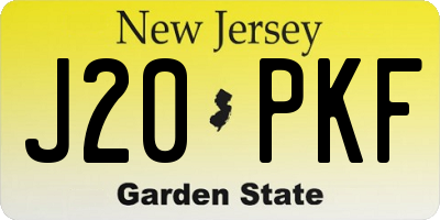 NJ license plate J20PKF