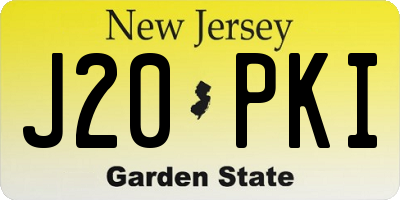 NJ license plate J20PKI