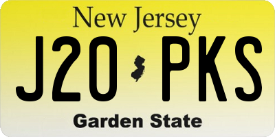 NJ license plate J20PKS