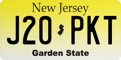 NJ license plate J20PKT