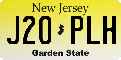 NJ license plate J20PLH