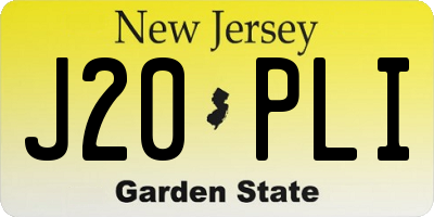 NJ license plate J20PLI