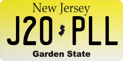 NJ license plate J20PLL