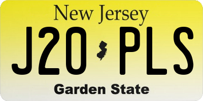 NJ license plate J20PLS