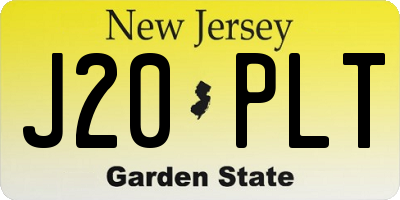 NJ license plate J20PLT