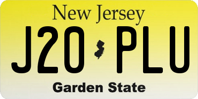 NJ license plate J20PLU