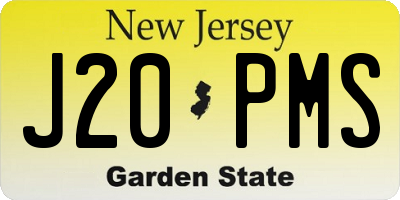 NJ license plate J20PMS