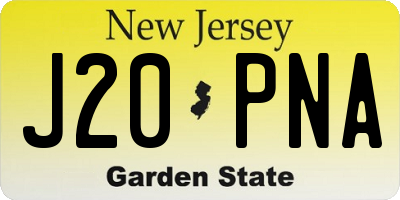 NJ license plate J20PNA