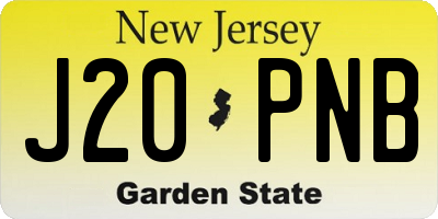 NJ license plate J20PNB