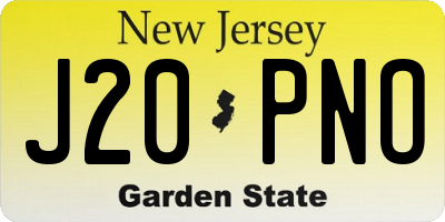 NJ license plate J20PNO