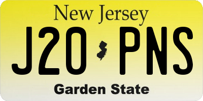 NJ license plate J20PNS