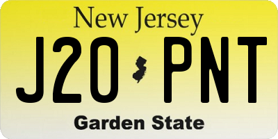 NJ license plate J20PNT