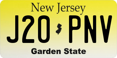 NJ license plate J20PNV