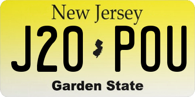 NJ license plate J20POU