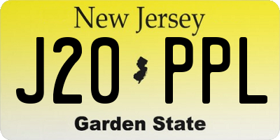 NJ license plate J20PPL