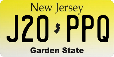 NJ license plate J20PPQ