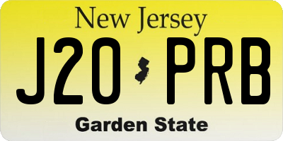 NJ license plate J20PRB