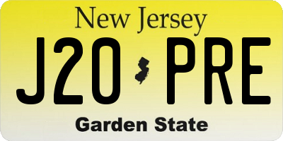 NJ license plate J20PRE