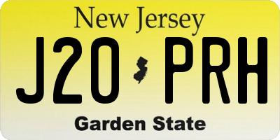 NJ license plate J20PRH