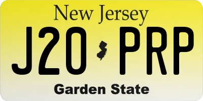 NJ license plate J20PRP