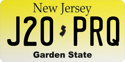 NJ license plate J20PRQ