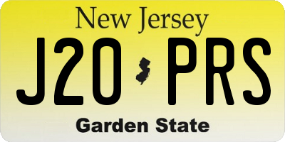 NJ license plate J20PRS