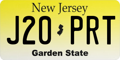 NJ license plate J20PRT