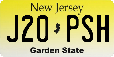 NJ license plate J20PSH