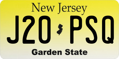 NJ license plate J20PSQ