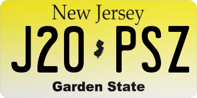 NJ license plate J20PSZ