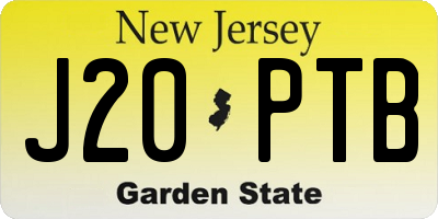 NJ license plate J20PTB