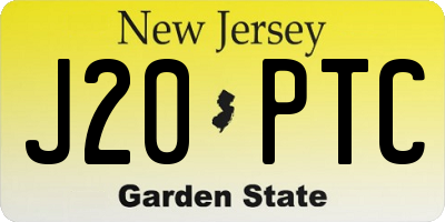 NJ license plate J20PTC