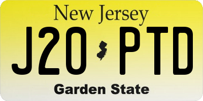 NJ license plate J20PTD