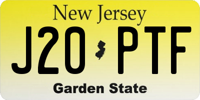 NJ license plate J20PTF
