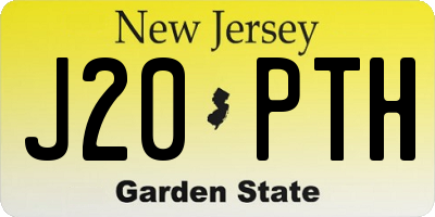 NJ license plate J20PTH