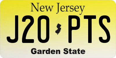 NJ license plate J20PTS