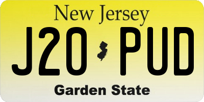 NJ license plate J20PUD