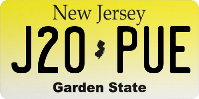 NJ license plate J20PUE