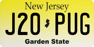 NJ license plate J20PUG
