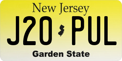 NJ license plate J20PUL