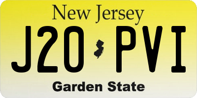 NJ license plate J20PVI