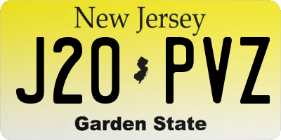NJ license plate J20PVZ